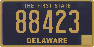 DE license plate 88423