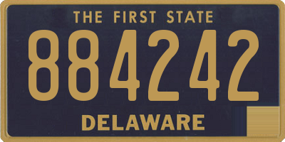 DE license plate 884242