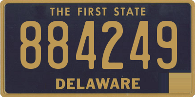 DE license plate 884249