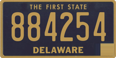 DE license plate 884254