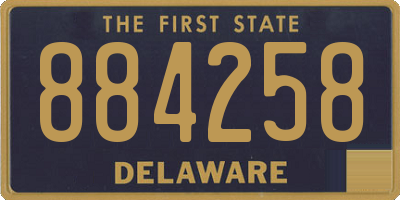 DE license plate 884258