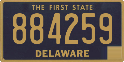 DE license plate 884259