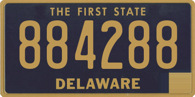 DE license plate 884288