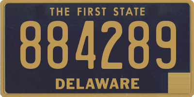 DE license plate 884289