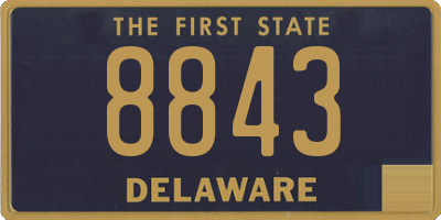 DE license plate 8843