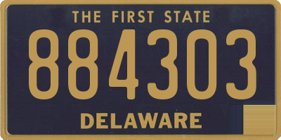 DE license plate 884303