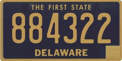 DE license plate 884322