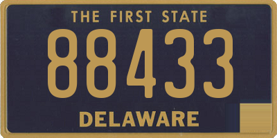 DE license plate 88433