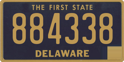 DE license plate 884338