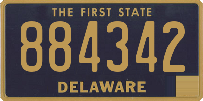 DE license plate 884342