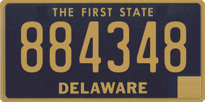 DE license plate 884348