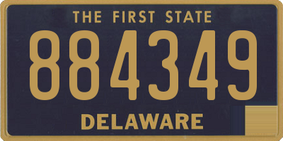 DE license plate 884349