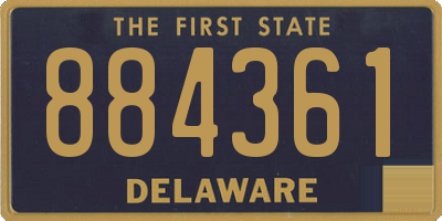 DE license plate 884361