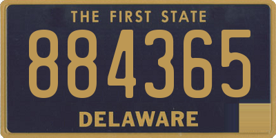DE license plate 884365