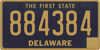 DE license plate 884384