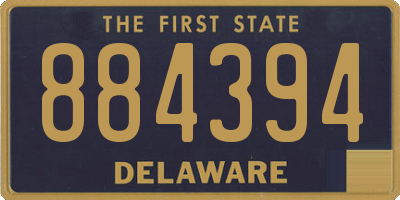 DE license plate 884394