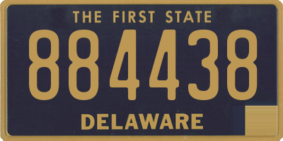 DE license plate 884438