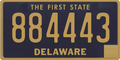 DE license plate 884443