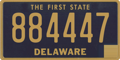 DE license plate 884447