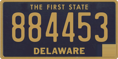 DE license plate 884453
