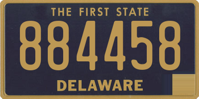 DE license plate 884458