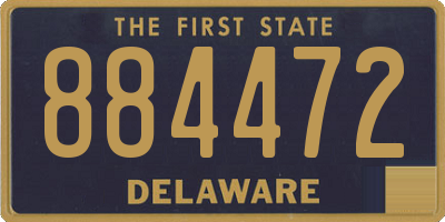 DE license plate 884472