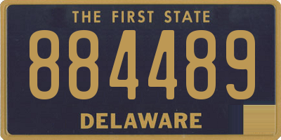 DE license plate 884489