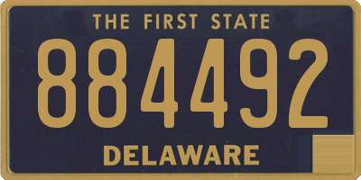 DE license plate 884492