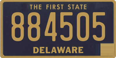 DE license plate 884505