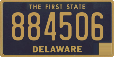 DE license plate 884506
