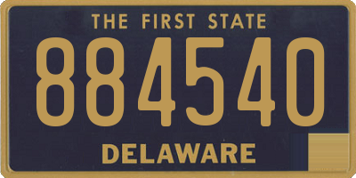 DE license plate 884540