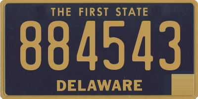 DE license plate 884543
