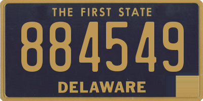 DE license plate 884549