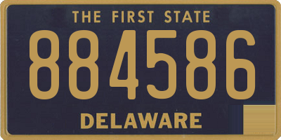 DE license plate 884586