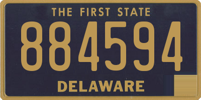 DE license plate 884594