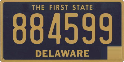 DE license plate 884599