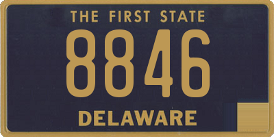 DE license plate 8846