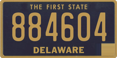 DE license plate 884604