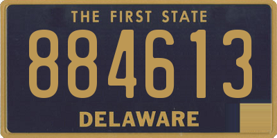 DE license plate 884613