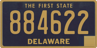 DE license plate 884622