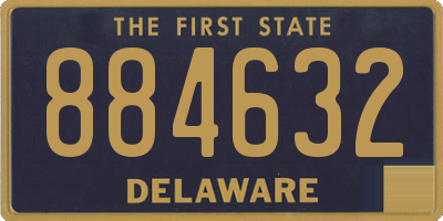 DE license plate 884632