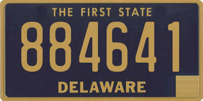 DE license plate 884641