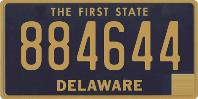 DE license plate 884644