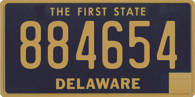 DE license plate 884654