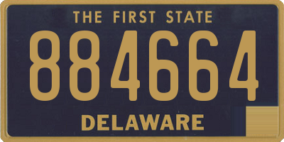 DE license plate 884664