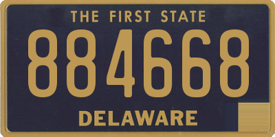 DE license plate 884668