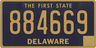 DE license plate 884669