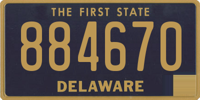 DE license plate 884670