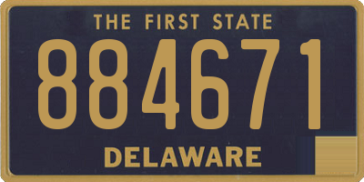 DE license plate 884671