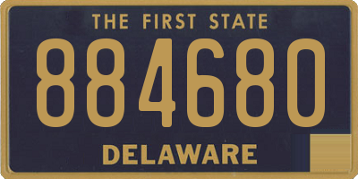 DE license plate 884680